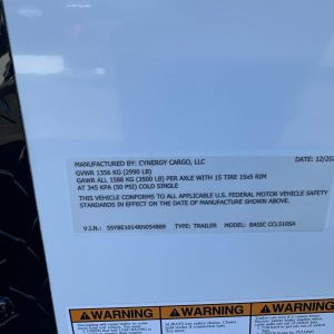 2024 Cynergy Cargo 5x10SA Advanced Cargo / Enclosed Trailer - Image 2