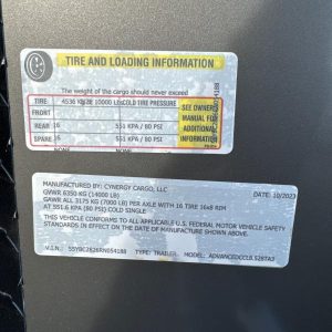 2024 Cynergy Cargo 8.5x28TA3 Other Cargo / Enclosed Trailer - Image 2