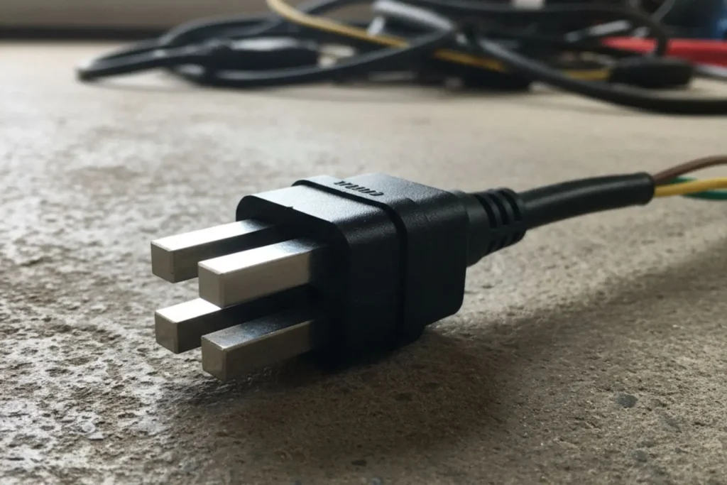 This is an image of a 4 pi n flat trailer plug